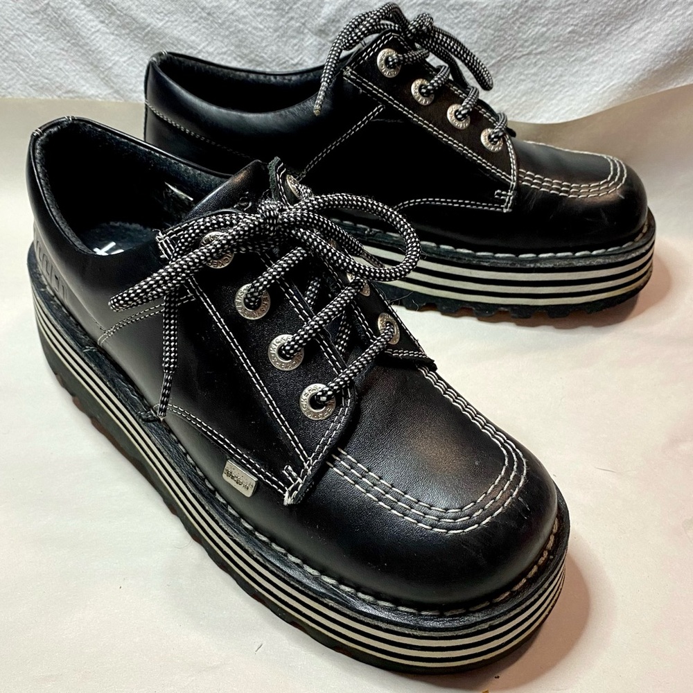 The Ragged Priest x Kickers Women’s Leather Platform Lace Up Shoes EU 40 US 8